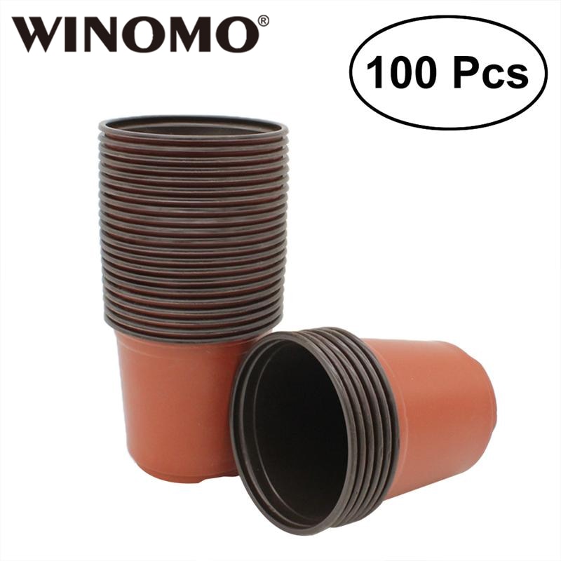 Winomo 100 Pcs Bloempotten Plant Pot Lichtgewicht Plastic Planter