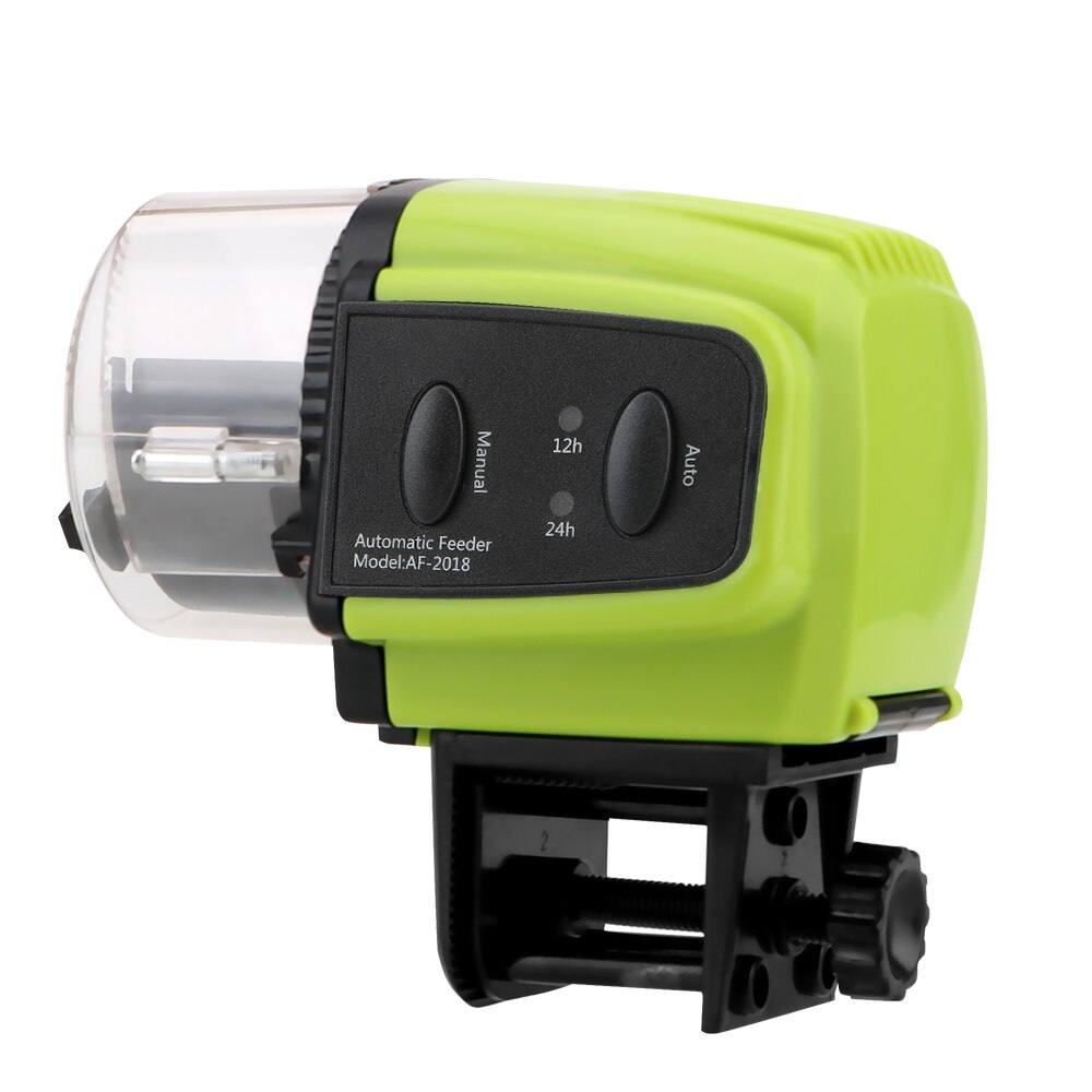 ITIMO Digital Display Fish Feeder Automatic Fish Feeder Timer Feeder Tools Fish Tank Aquarium Food Feeding Dispenser Tool: white