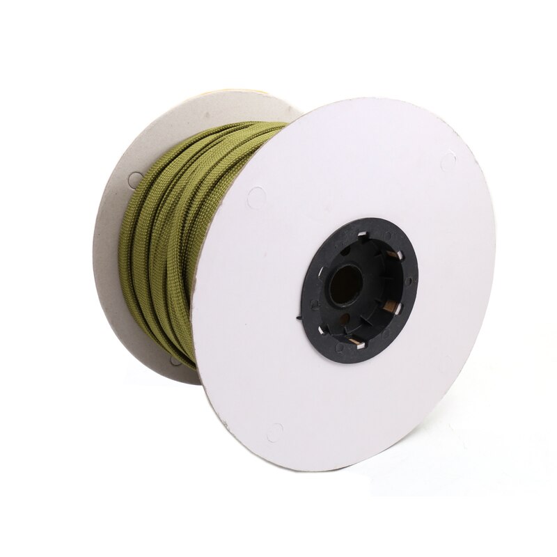5M soft cotton Nylon Sleeve Wire Cable Braided Sleeving Protecting Expandable Cable Sleeve High Density Cable Sleeves army green