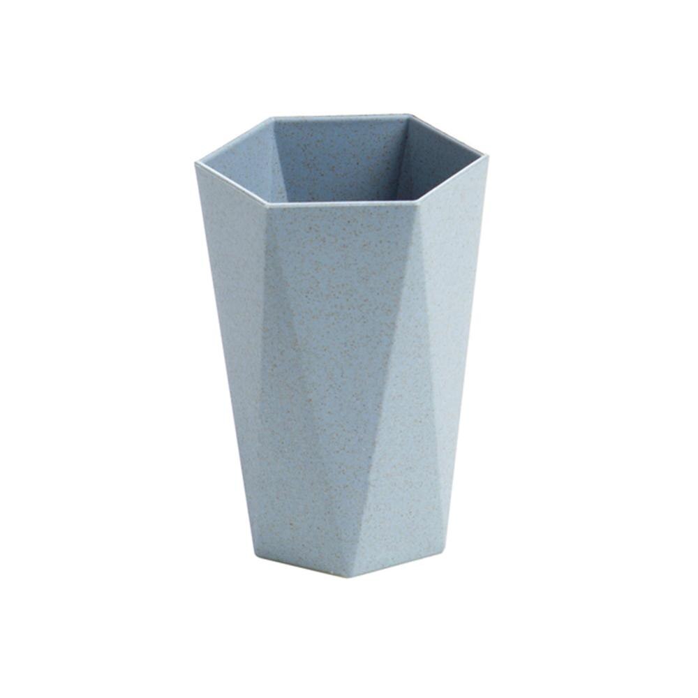 Rhombus badkamer beker nordic plastic beker badkamer tandenborstelhouder rietje beker gemakkelijk vast te pakken wassen drinken thuis badkamer: Blauw