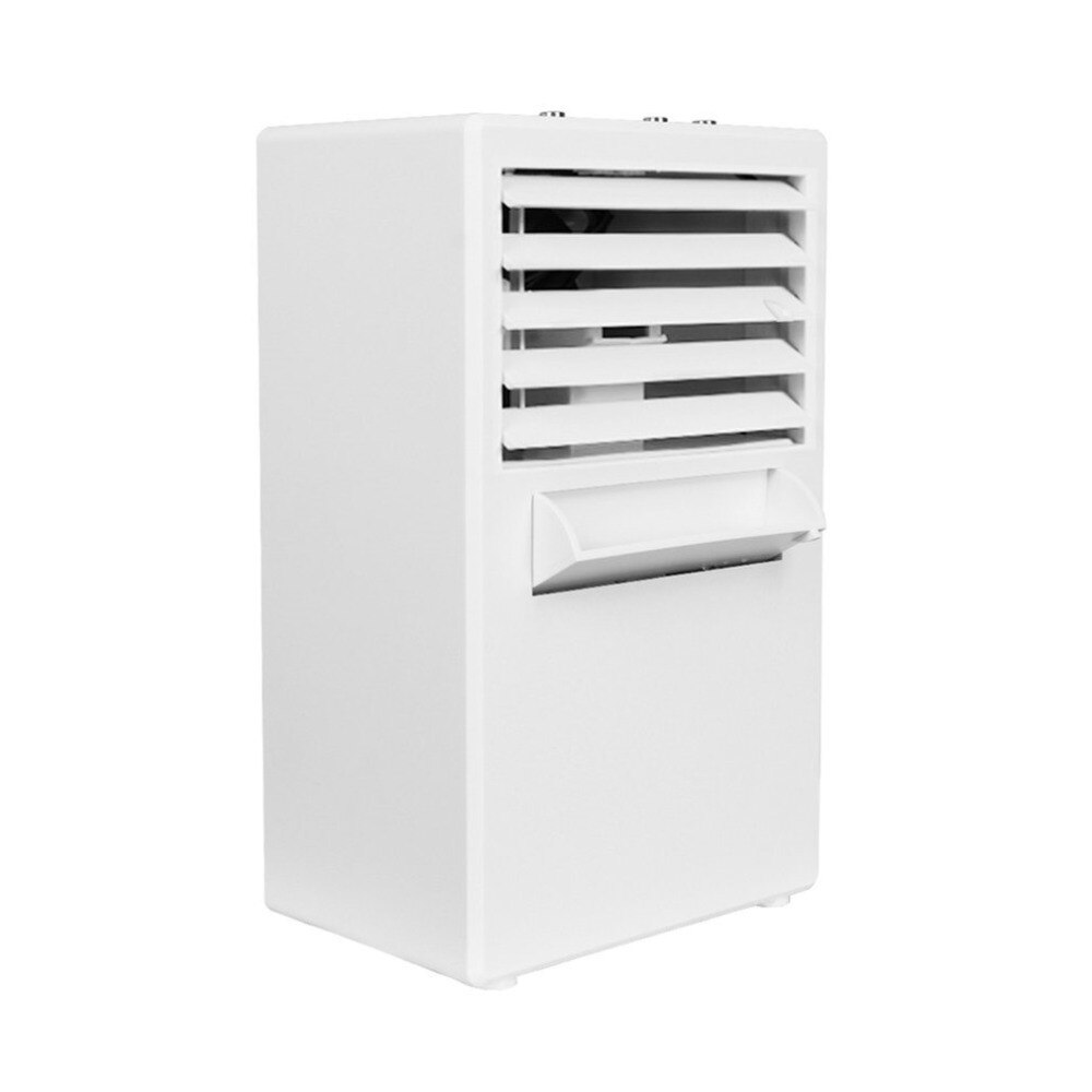 Mini bærbar klimaanlæg bord skrivebord lille hjemmekontor bladløs ventilator luftfugter stille personlig fugtgivende luftkøler