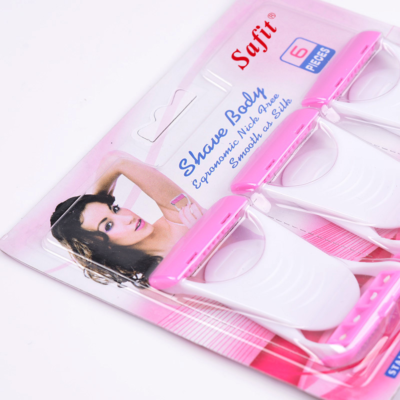 YS00089-3/6PCS Afeitadora desechable, cuchilla de depilación, raspador de pelo axilar, herramientas de belleza