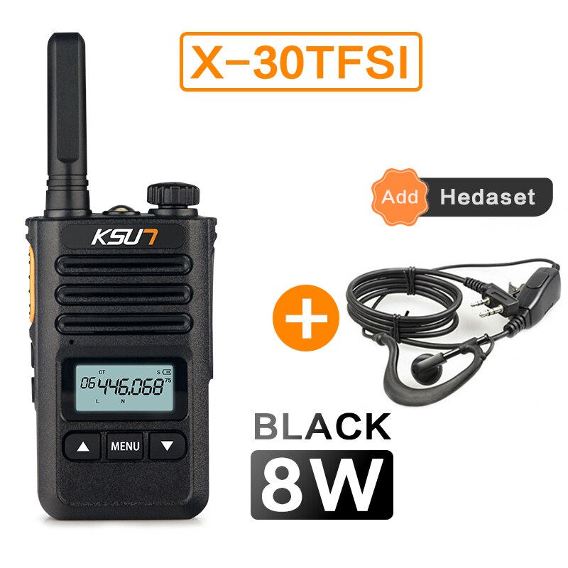 Mini KSUN KS-XK Bangladesh 6W 4000mAh talkie-walkie 50km Radio bidirectionnelle: add headset