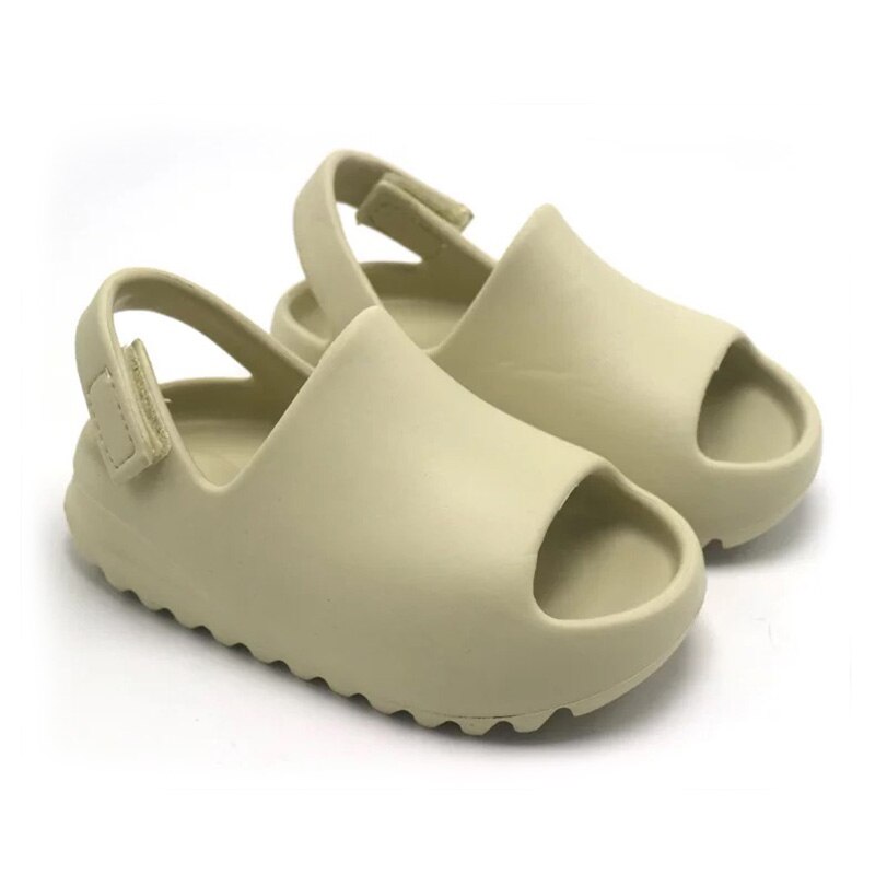 Summer Light Coconut Explosion Models Children's Kids Sandals Slippers Soft Home Thick-soled Non-Slip Boys Girls Beach Outdoor: Creamy White / 160
