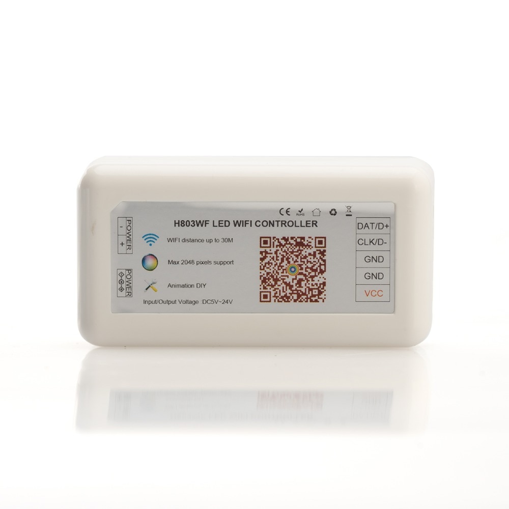 H803 WIFI LED WIFI Controller Full DIY Drive Max 2048 Pixels Support Dozens of Chips Support ArtNet Remote Control DC5-24V