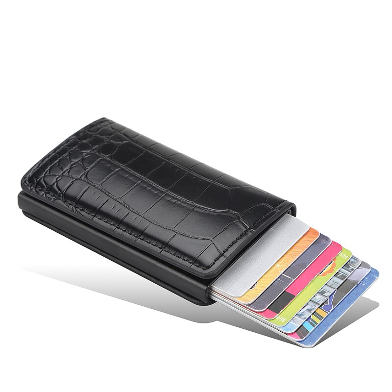 Aluminium Metal Credit Business Mini Card Wallet Man Vrouwen Smart Wallet Visitekaarthouder Rfid Portemonnee