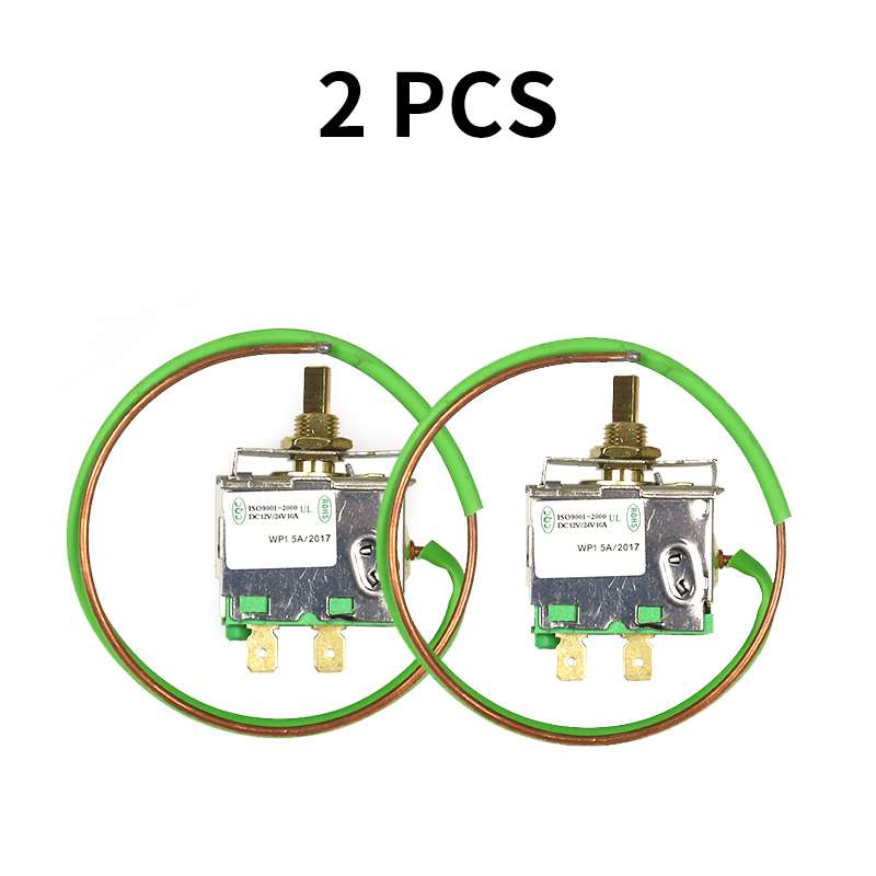 12V24V Universele Thermostaat Draaischakelaar Met Capillaire Buis Voor Airconditioner Verdamper Temperatuur Controller: Goud