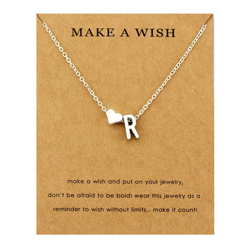 Initial 26 Letter Necklace Heart Necklaces Women Girl's Jewelry Friendship Christmas Birthday: Antique Copper Plated