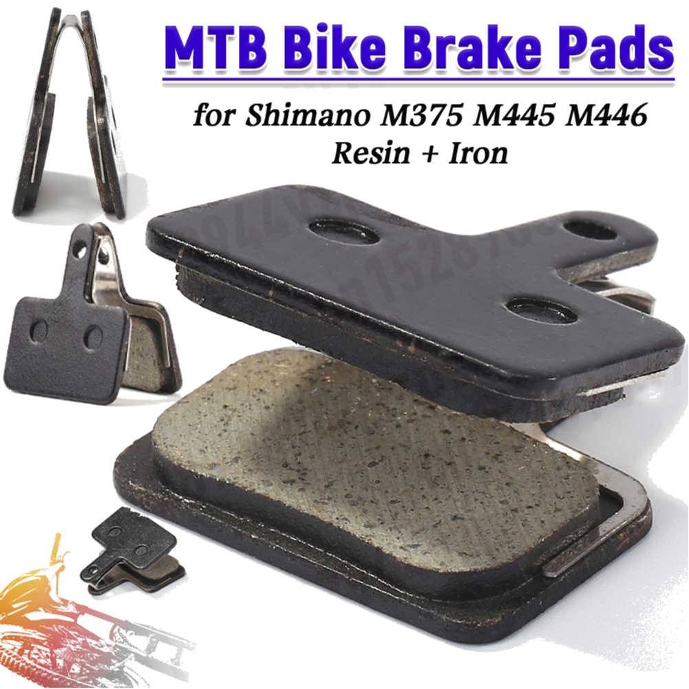 Pastillas de freno de disco para bicicleta de montaña, accesorios de ciclismo silenciosos para SHIMANO M375, M445, M446, 1 a 3 pares
