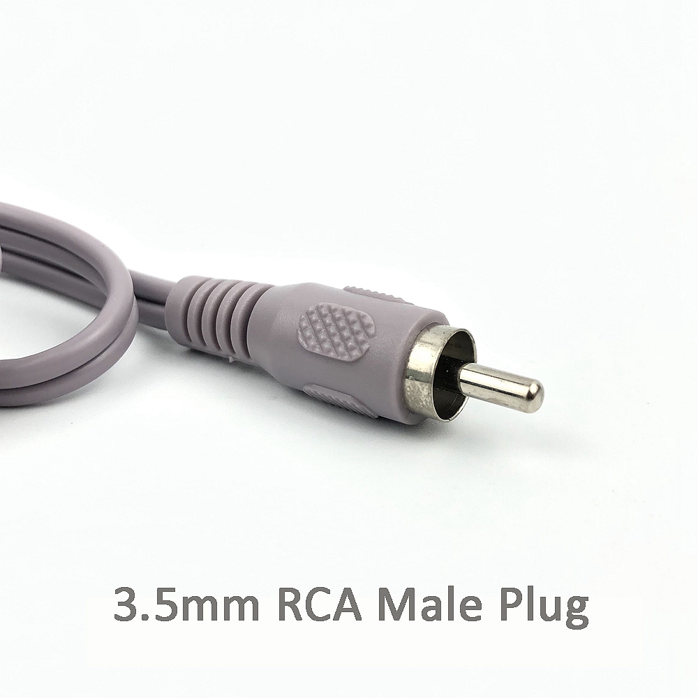 RCA Plug Cable with 4 Output Plugs EMS Electrode Patch Microcuttent Conductive Silicone Paddle Elastic Strict Kit