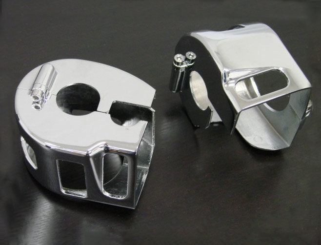 CHROME SWITCH HOUSING COVERS for Kawasaki Vulcan VN 1500 1600 Classic Nomad Yamaha V-Star 650 Classic Silverado.