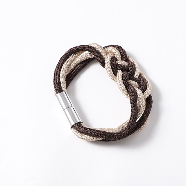 1 Pcs Two-color Chinese Knot Curtain Tie Rope Strap Simple Cotton Rope Magnetic Curtain Tieback Buckle Strap Rope Accessoires: Coffee  Beige