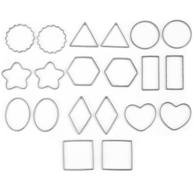 10 par geometryczne Hollow wtopiony kwiat rama wisiorki/biżuteria do własnoręcznego wykonania dokonywanie kolczyki naszyjnik wisiorek biżuteria z żywicy Bezel formy: 05