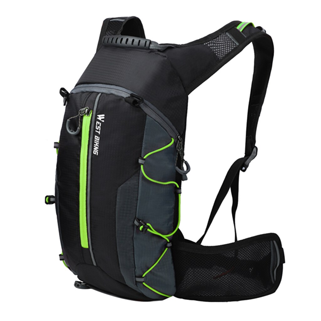 10L Waterdichte Trekking Reizen Fietsen Rugzak Grote Rugzak Dagrugzak Bag Outdoor Sport Rugzak Camping Wandelen Vissen: Black Green