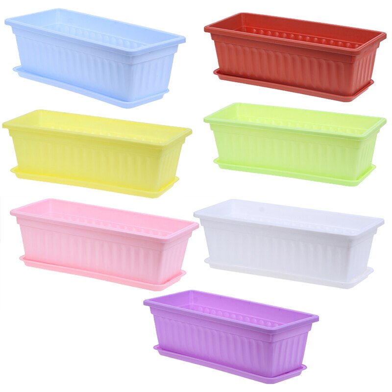 1pc Flower Pots Planters Pot Trays Plastic Pots Large Square Pots For Succulent Plants