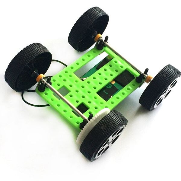 Sollegetøjsbil 1 sæt mini soldrevet legetøj diy bilsæt børn uddannelsesmæssige gadget