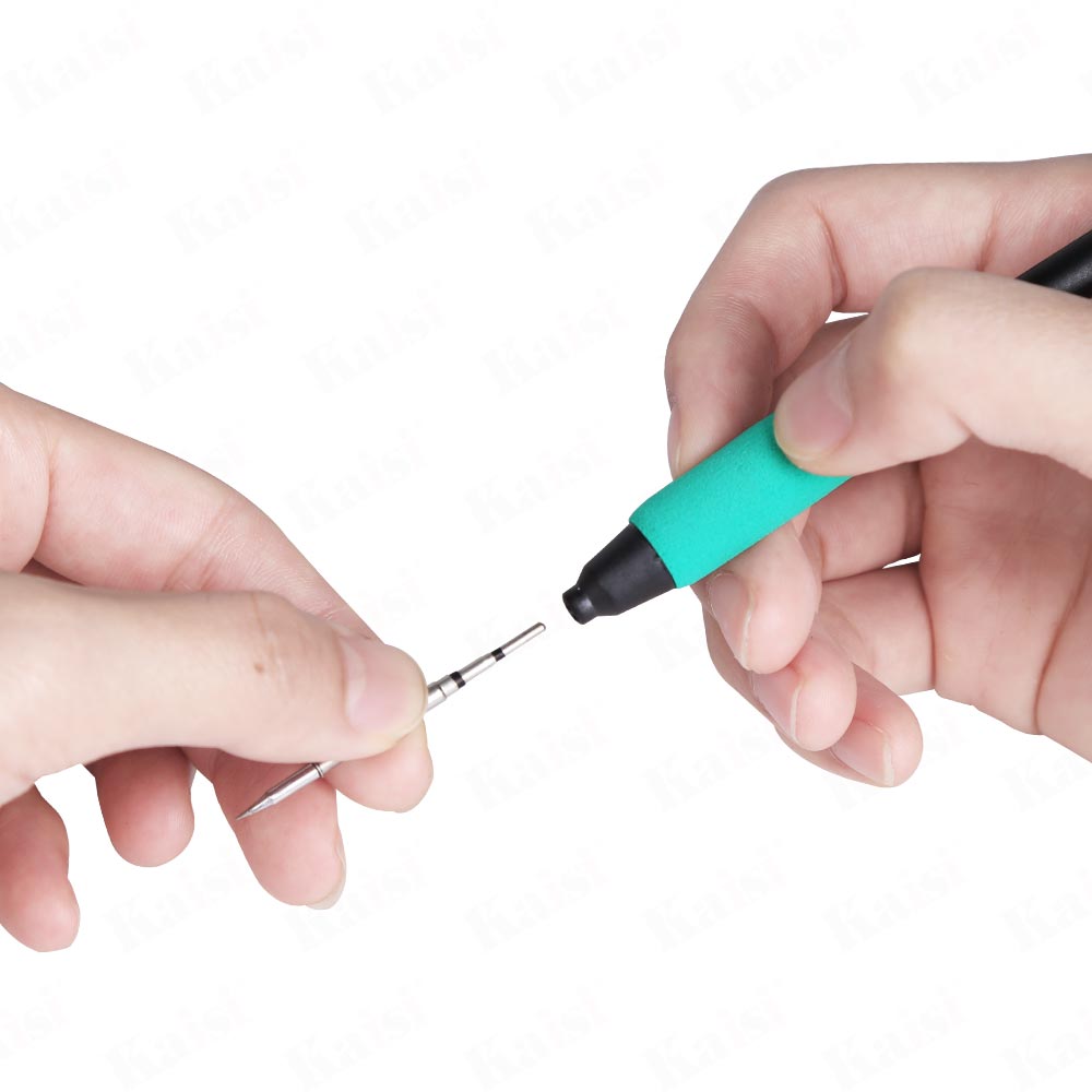 Kaisi C115 C210 C245 Soldering Iron Tips Lead Free Compatible Sugon Aifen Aixun Maant GVM Oss Sunshine Soldering Station Handle