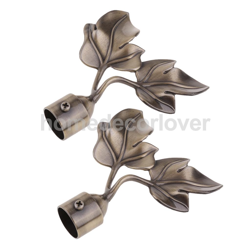 1 Pair Metal Drapery Curtain Rod Ends Caps Finials for 22mm/ 28mm Dia. Pole