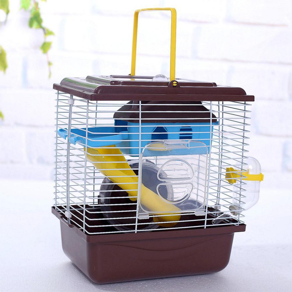 Huisdier Kooi Hamster Huisje Met Transparant Dakraam Double Layer Huis Voor Hamster Gouden Hamster Huisdier