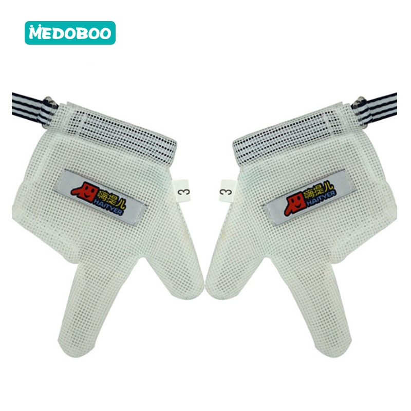 Guantes de bebé de Medoboo, guantes de dentición anti-grip para recién nacidos, guantes antiarañazos para la dentición, guantes antiarañazos para bebés