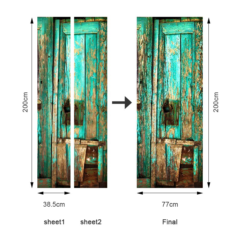 3D Door Decoration Wallpaper Modern Door Sticker Self-adhesive Waterproof Poster Home Door Renew Mural Decal deur sticker