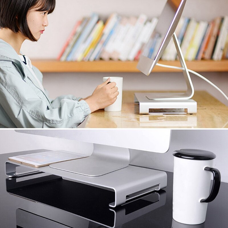 ORICO Computer Monitor Stand Geeignet für Laptop Desktop-Computer Monitor Stand Basis Erhöht Aluminium Legierung Lagerung Halterung