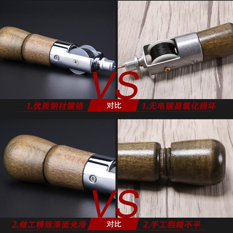 Leather Sewing Awl Thread Kit Manual Sewing Machine Speedy Stitcher Leather Craft Stitching Shoemaker Canvas Repair Tool