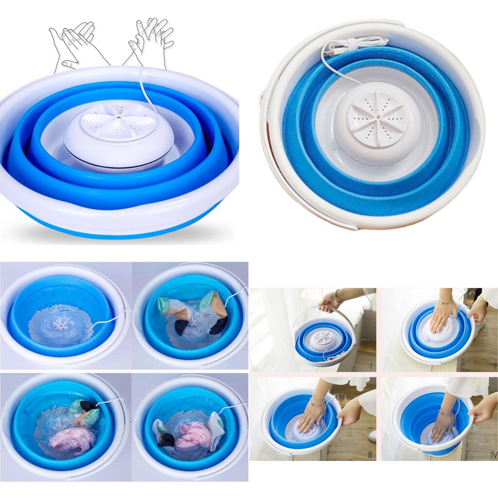 Plastic Mini Portable Laundry Machine Clothes Washing Machine USB Charging