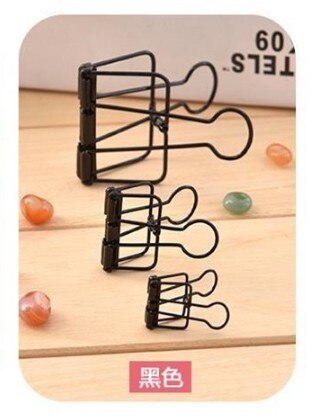 cute kawaii sequins metal office school binder clip set candy rose pink student paper document organizer clip stationery OT3355: 3