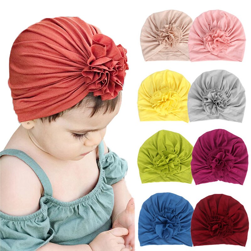 16 farver baby pandebånd turban blomster piges hår tilbehør til børn blød turban hårbånd pandebånd børn hovedbeklædning