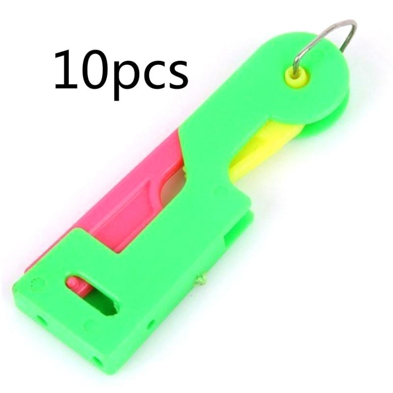 Convenient Durable Needle Threader Portable Automatic Needle Threader Easy To Use Sewing Tools Random Colors: 10pcs random Color