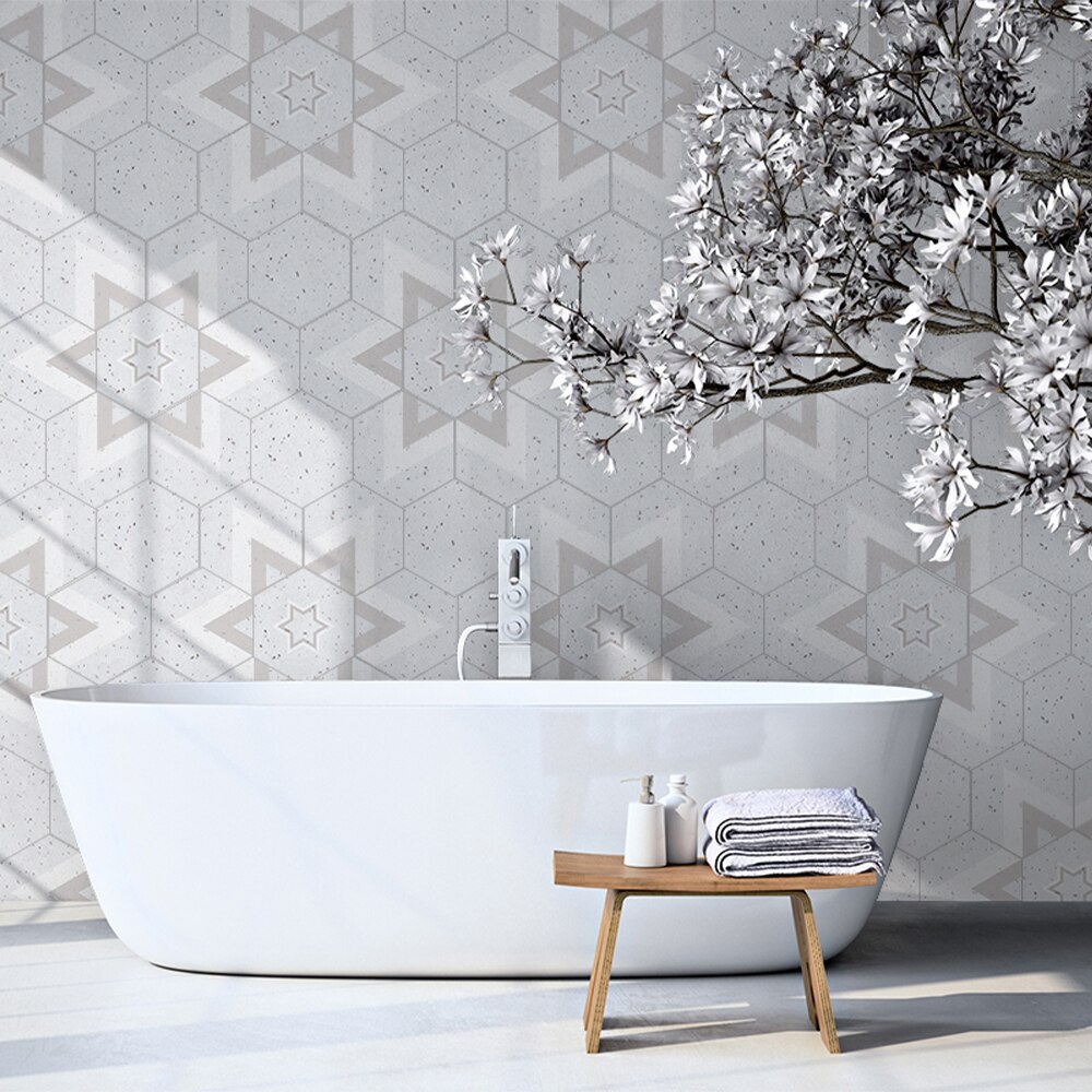 Funlife®Autocollants hexagonaux antidérapants pour sol, auto-adhésif de cuisine étanche, amovible, facile à nettoyer