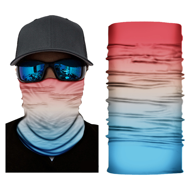 Gradient Magic Seamless Cycling Bandanas Men Balaclava Bycycle Fishing Mask Protection Half Face Shield Bicycle Bandage: WHITE