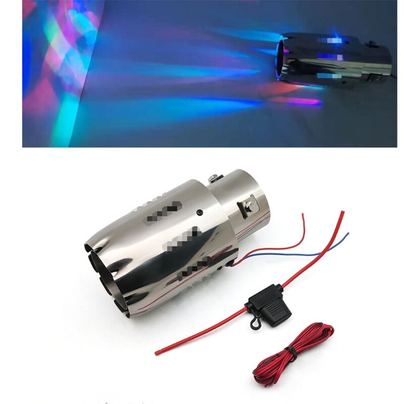 Universal Stainless Steel Turbo Sound Exhaust Muffler Pipe Tail Throat-Whistle Car Blow off Valve-Tip Simulator-Whistler A5KD