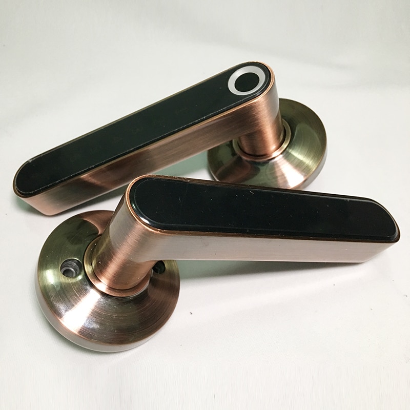 Smart Biometric fingerprint Door Lock Code Phone APP Bluetooth One time code Dynamic code Unlock log Wooden Door handle lock