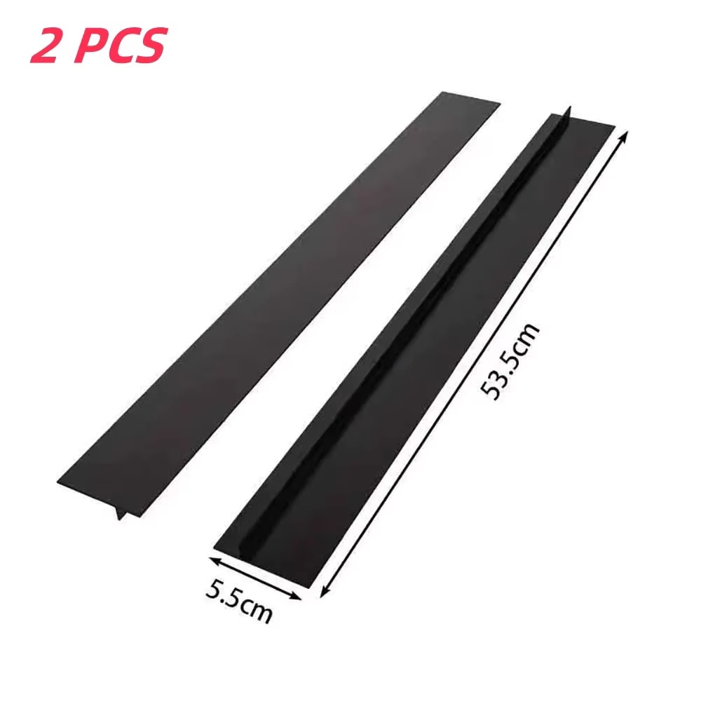 Striscia per spazi vuoti in silicone, striscia sigillante per fornelli a gas da cucina, striscia antimacchia antiolio da cucina, striscia per inserti sigillanti in silicone: Black