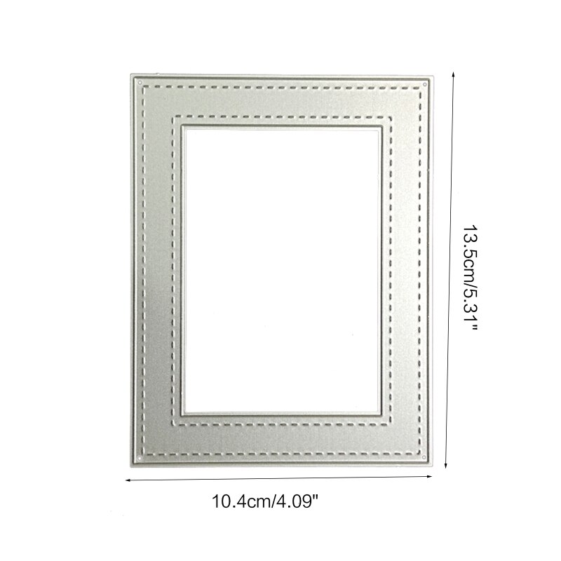 Wood Grain Rectangle Nesting Frame Metal Cutting Dies Stencil DIY Scrapbooking Embossing Tool Die Cuts Paper Card Album: Light green