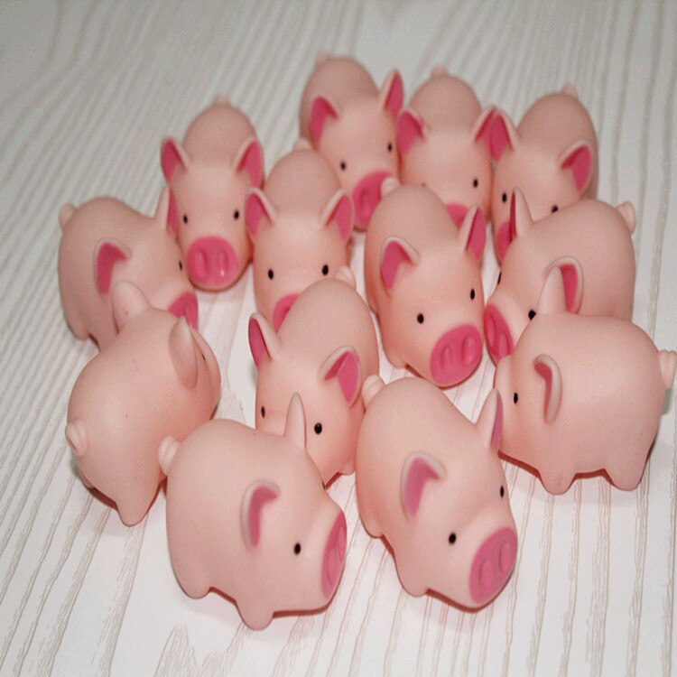 15 sztuk śliczne 4.5cm zabawki dla psów różowy krzyczy gumy świnia zabawki dla zwierząt domowych piszczałka żuć prezent dekoracje domu