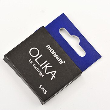 Korean Monami OLIKA Transparent Candy Color Ink Fountain Pen Set 0.38mm Meduim EF Nib School PVC Plastic Sign Pen Ink Cartridge: Navy Ink