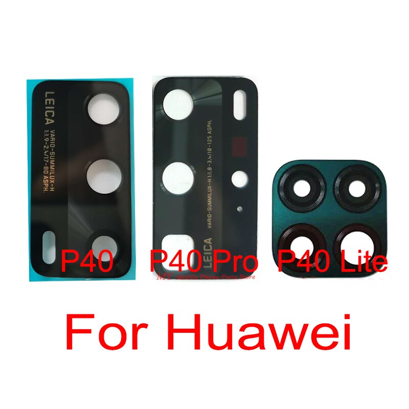 20 Stuks Rear Terug Camera Glazen Lens Cover Voor Huawei P40 Pro Lite P40pro P40lite Belangrijkste Facing Camera Lens glas Onderdelen