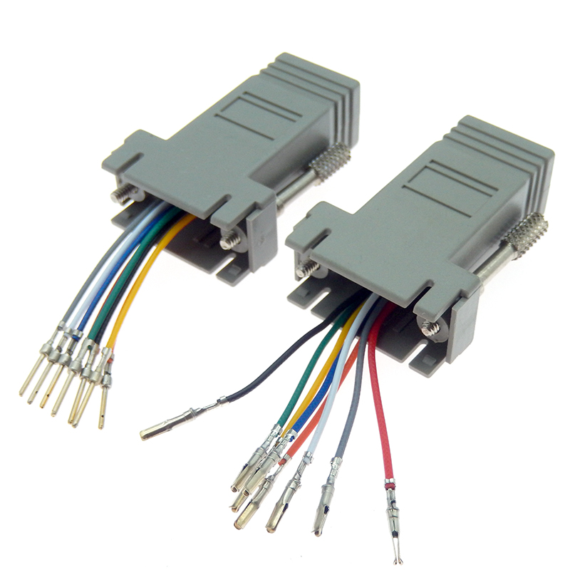 1 Stuks Db9 Vrouwelijke/Mannelijke Db9 Naar Rj45 Adapter Connector Rs232 Modulaire Cab-9as-fdte Naar Rj45 Db9 Voor Computer