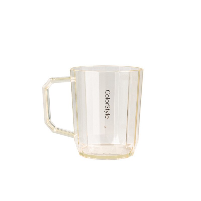 Simple Striped Bathroom Tumblers Plastic Mouthwash Cup Coffee Tea Water Mug Home Travel Toothbrush Holder Cup Drinkware Tools: W2