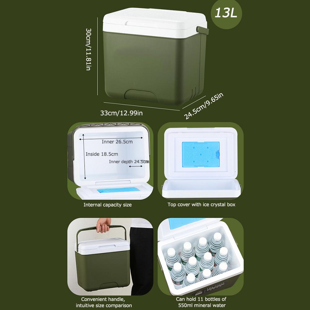 Food Preservation Box 3/5/6/9/13L Freshkeeping Incubator Large Capacity Food Storage Box Cooler Ice Bucket Camping BBQ Accessory