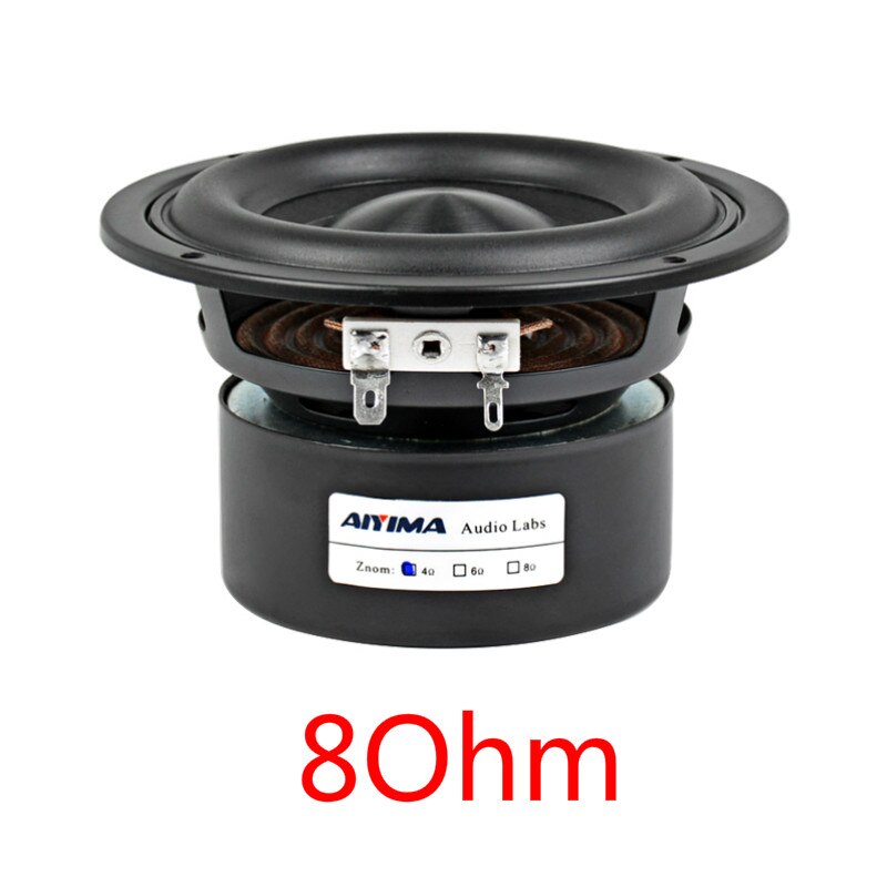 AIYIMA 4Inch Audio Draagbare Speaker 4/8 Ohm 40W Volledige Range Bass Speaker Altavoz Portatil Hifi Stereo Speakers DIY home Theater: Round 8 Ohm