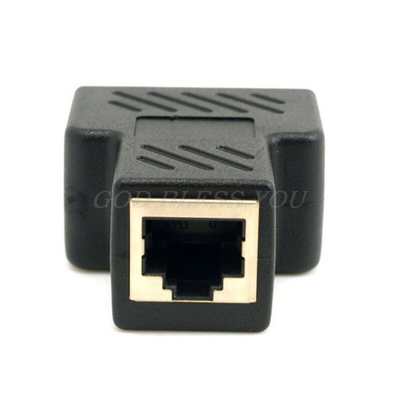 1 To 2 Ways RJ45 LAN Ethernet Network Cable Female Splitter Connector Adapter For Laptop Docking Stations