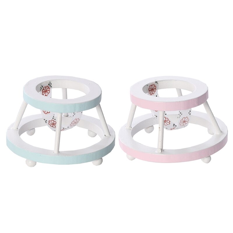 D7YD 1 modello di casa delle bambole in scala 12 girello in legno mini simulazione gioca scena modello giocattolo accessorio per decorazione o istruzione