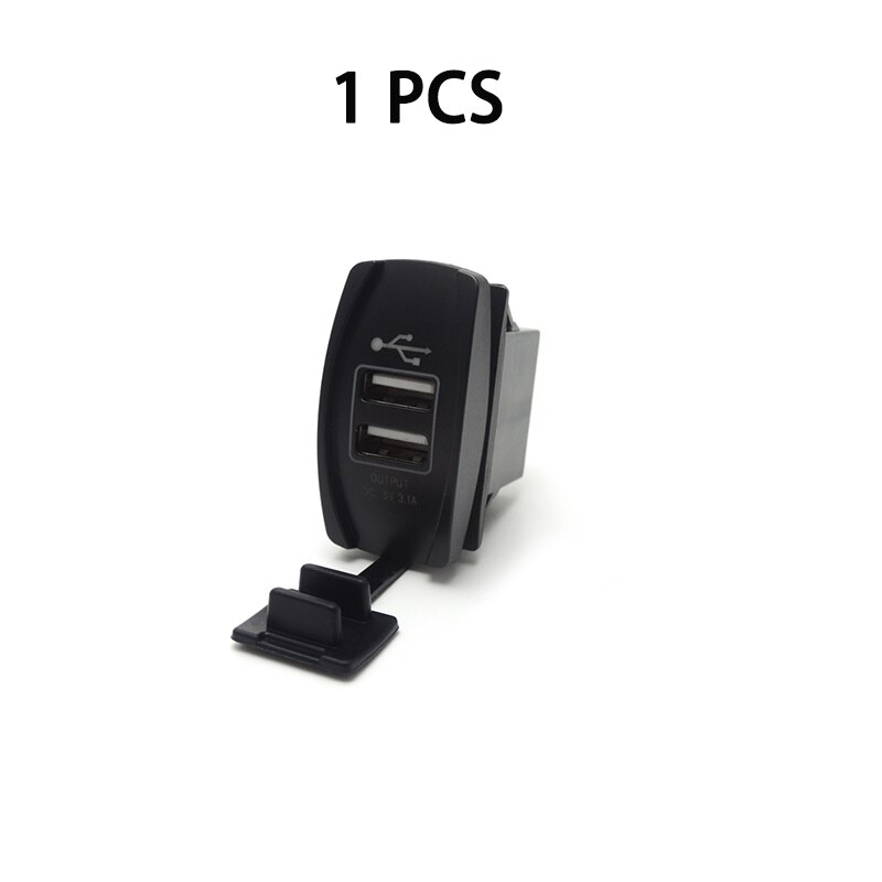 12V & 24V ATV USB Charger Backlit Rocker Switch for Can am for John Deer for Polaris RZR 900 800 1000 Motorcycle Charging: Black