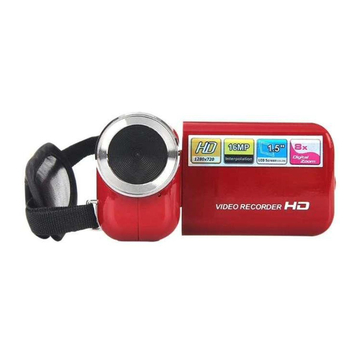 2.0" Portable Digital Video Camera 1080P HD Video Camera Camcorder 4x Digital Zoom Handheld Digital Cameras With LCD screen: Red