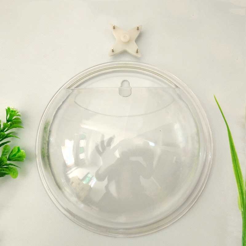 Acrylic Fish Bowl Wall Hanging Aquarium Tank Aquatic Pet Supplies Pet Products Wall Mount Fish Tank For Betta Fish: transparency / 15cm