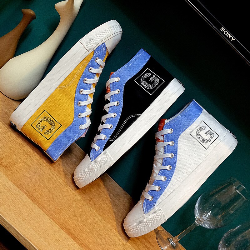 Luozheke chaussures d'été en toile pour hommes chaussures pour hommes chaussures décontractées chaussures en tissu pour hommes chaussures de skateboard chaussures montantes